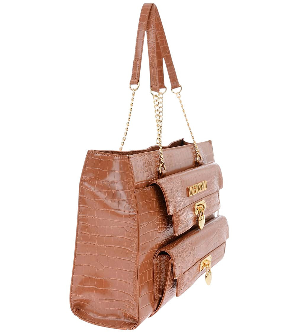 Brown Logo Large Tote 4