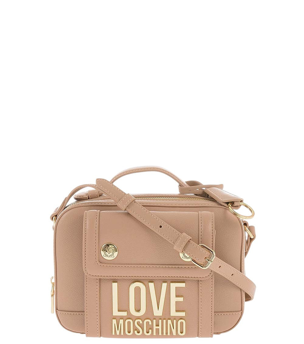 Beige Logo Small Crossbody Bag 1