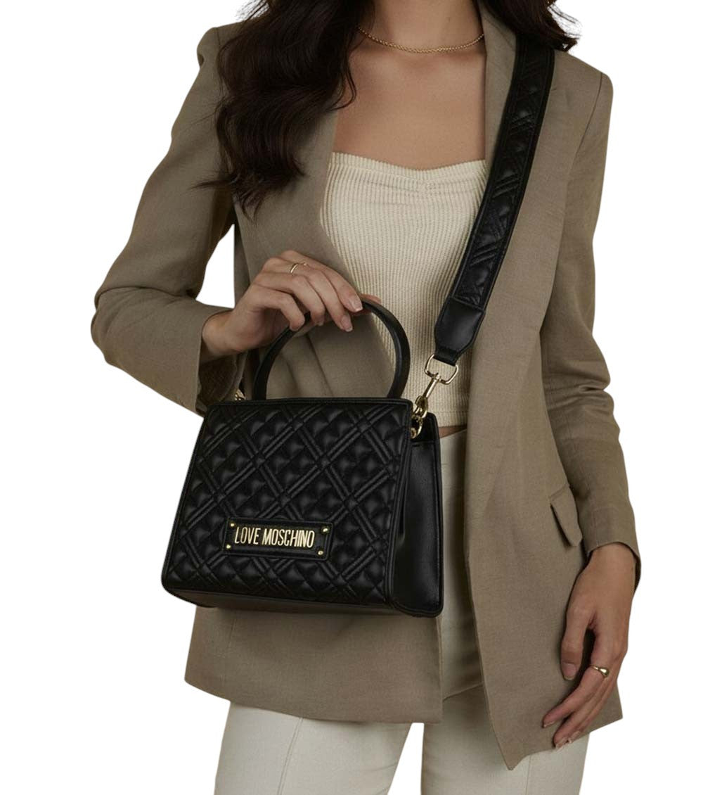 Black Logo Small Satchel 4