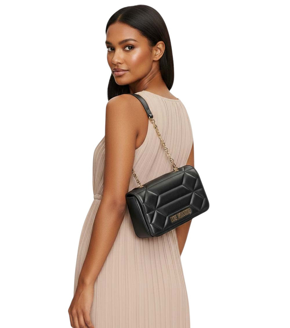 Black Logo Small Shoulder Bag 5