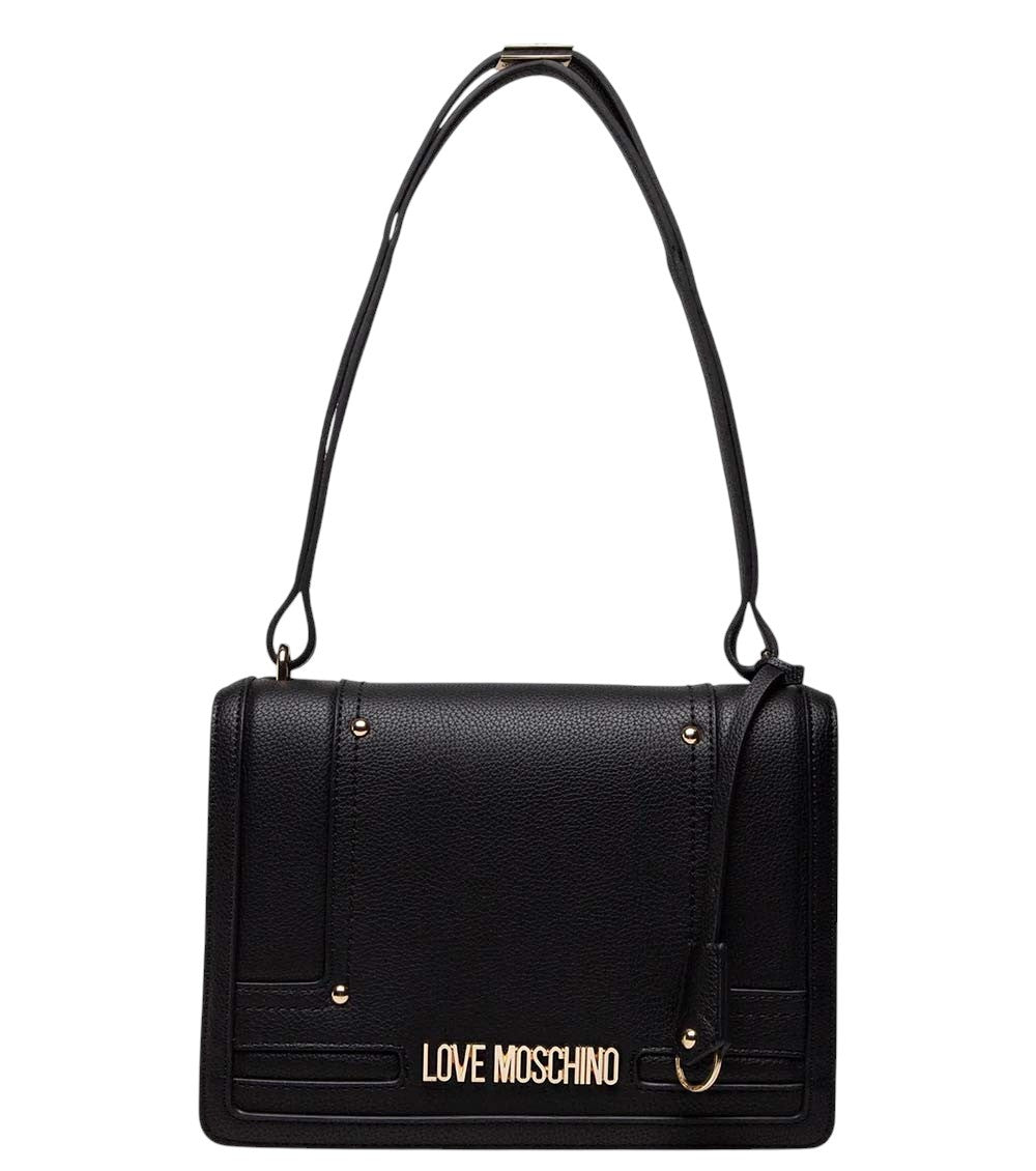 Black Logo Medium Shoulder Bag 1