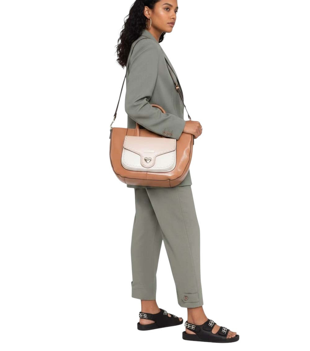 Brown Heart Logo Large Tote 4