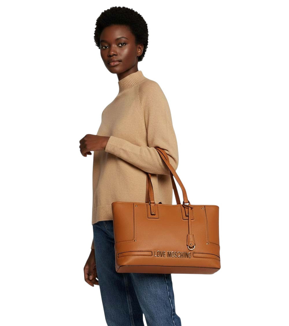 Brown Logo Large Tote 4