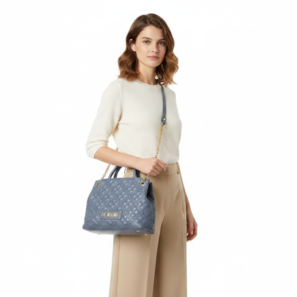 Blue Logo Medium Satchel 4