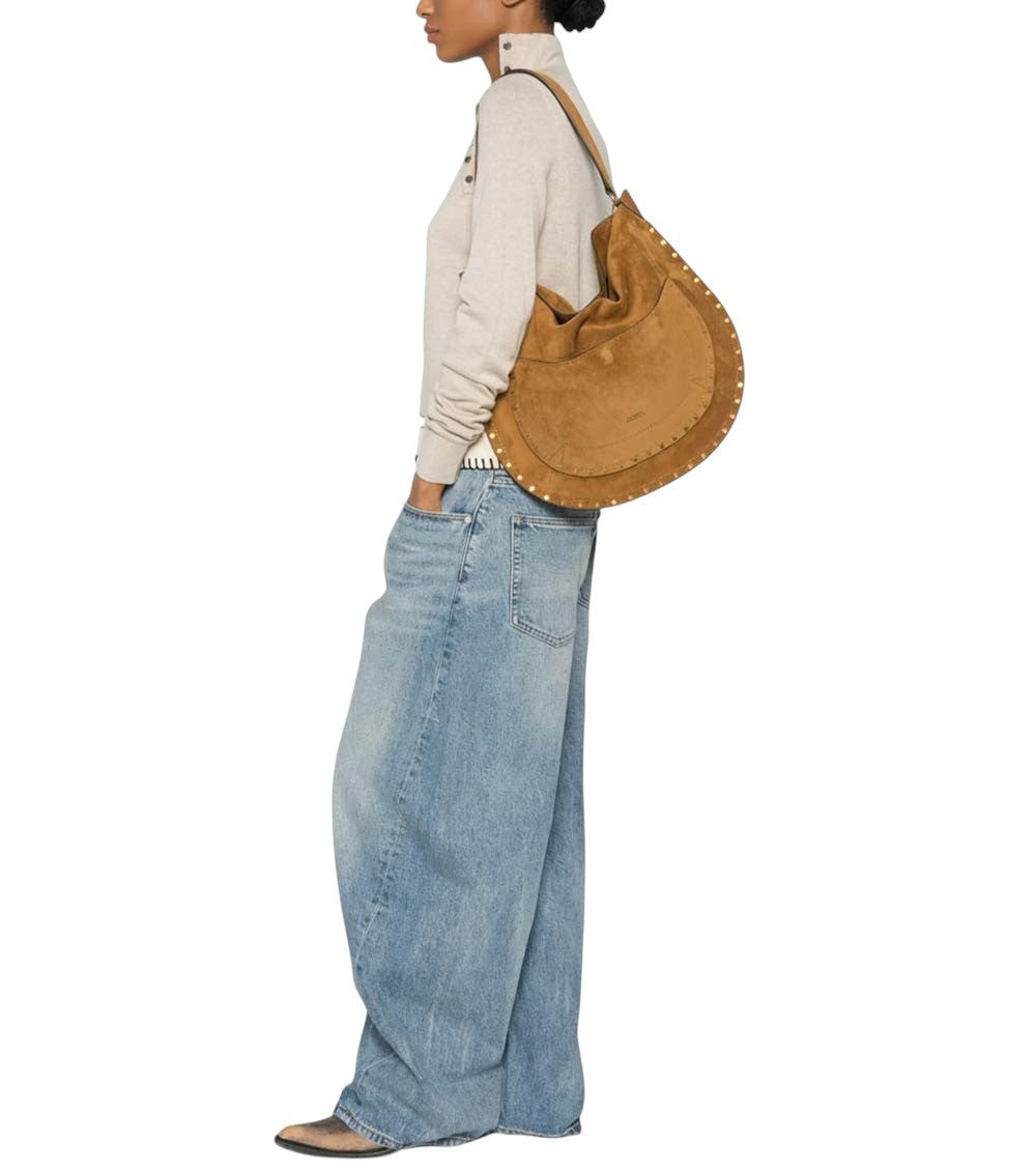 Brown Pocket Large Shoulder Bag 4