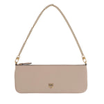 Beige Logo Medium Shoulder Bag 1