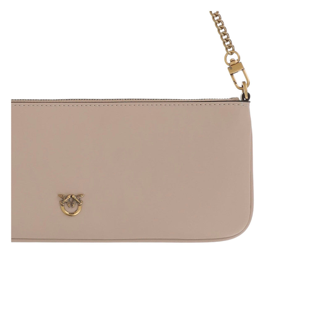 Beige Logo Medium Shoulder Bag 3