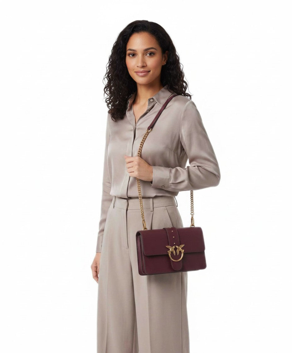 Maroon Love One Medium Crossbody Bag 6