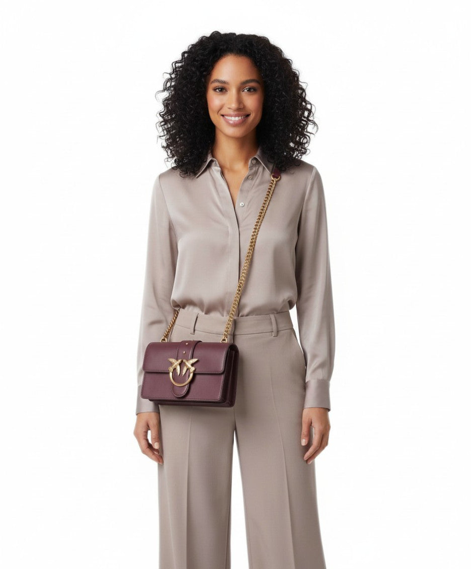 Burgundy Love One Small Crossbody Bag 6