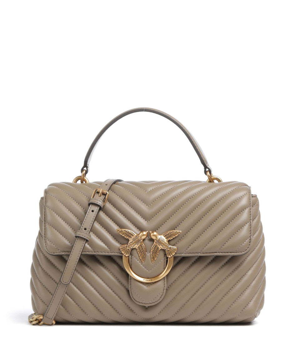 Beige Lady Love Puff Medium Satchel 1