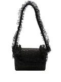 Black Crystal-Embellished Mini Shoulder Bag 1