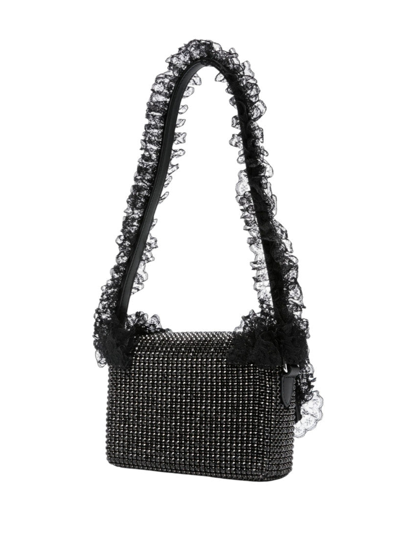 Black Crystal-Embellished Mini Shoulder Bag 2