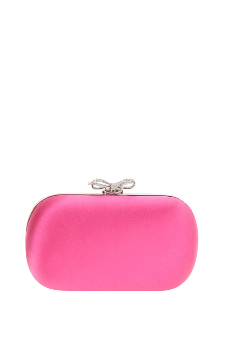 Pink Bow Embellished Mini Clutch 1