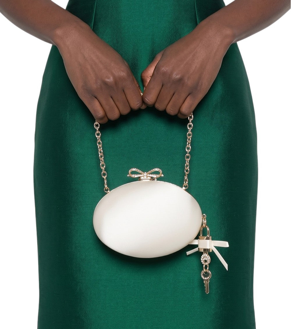 Off White Bow Clutch 4