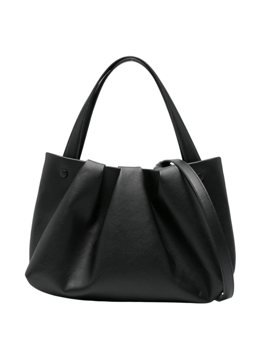 Black Solid Large Tote 1