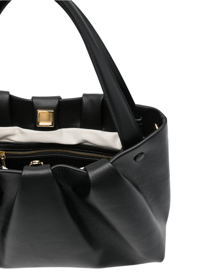 Black Solid Large Tote 3