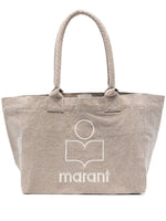 Beige Yenky Top Zip Medium Tote 1