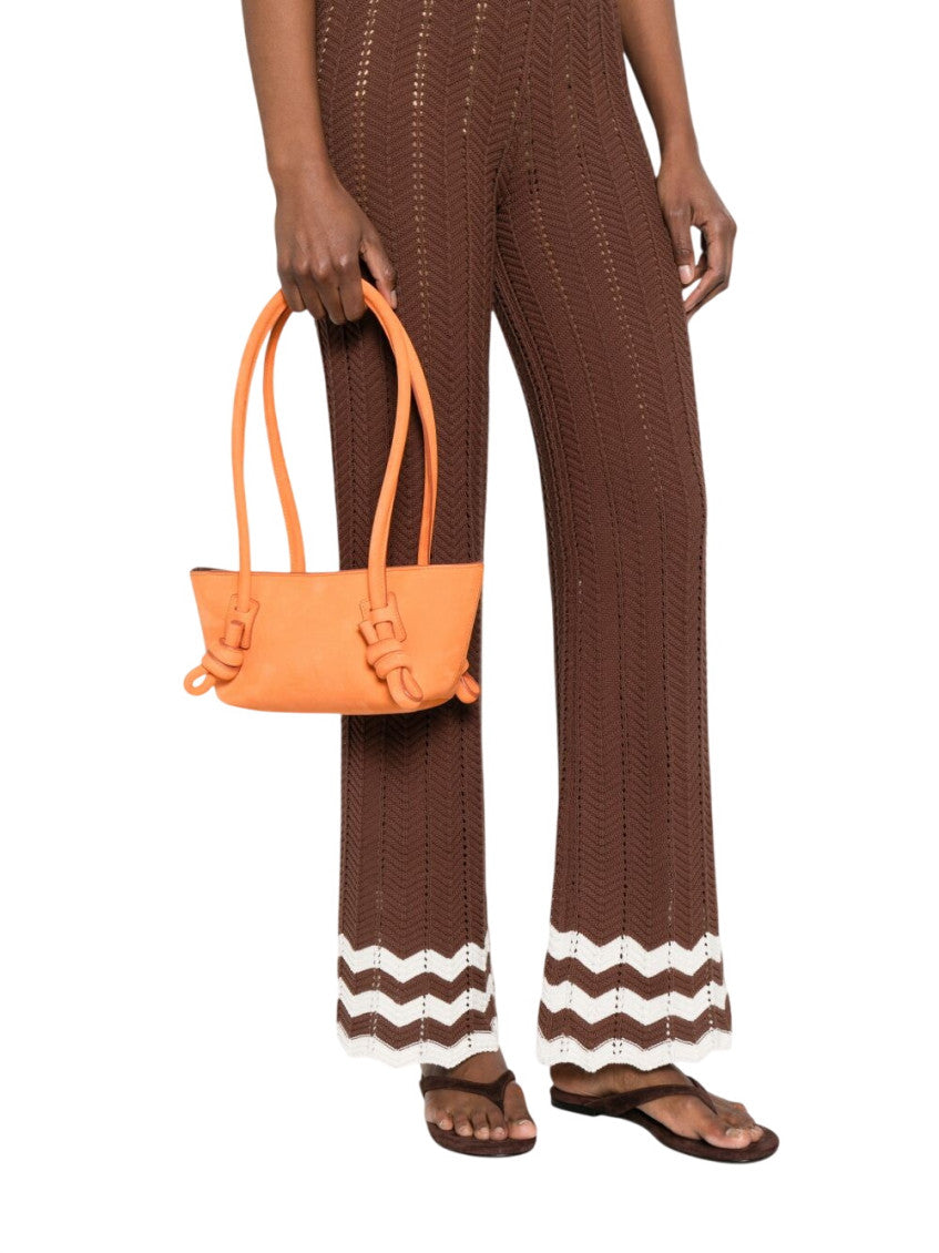 Orange Fleca Medium Shoulder Bag 5