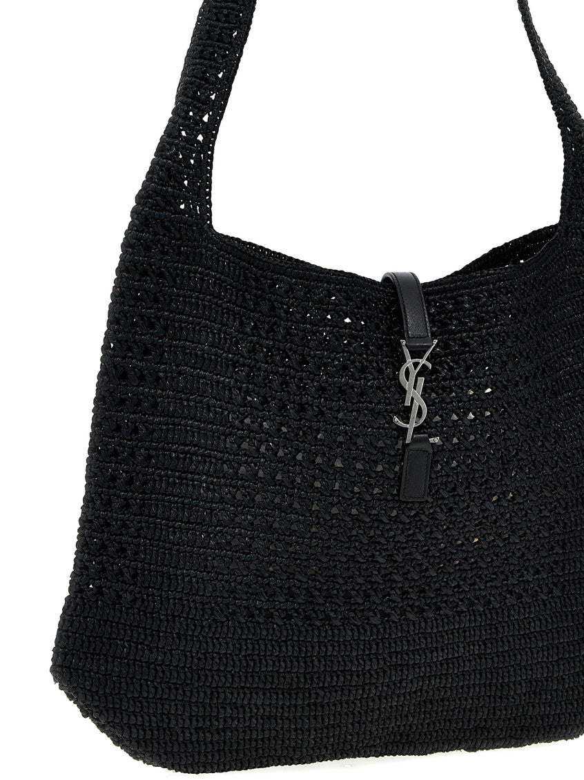 Black Le 5 À 7 Raffia Crossbody Bag 3