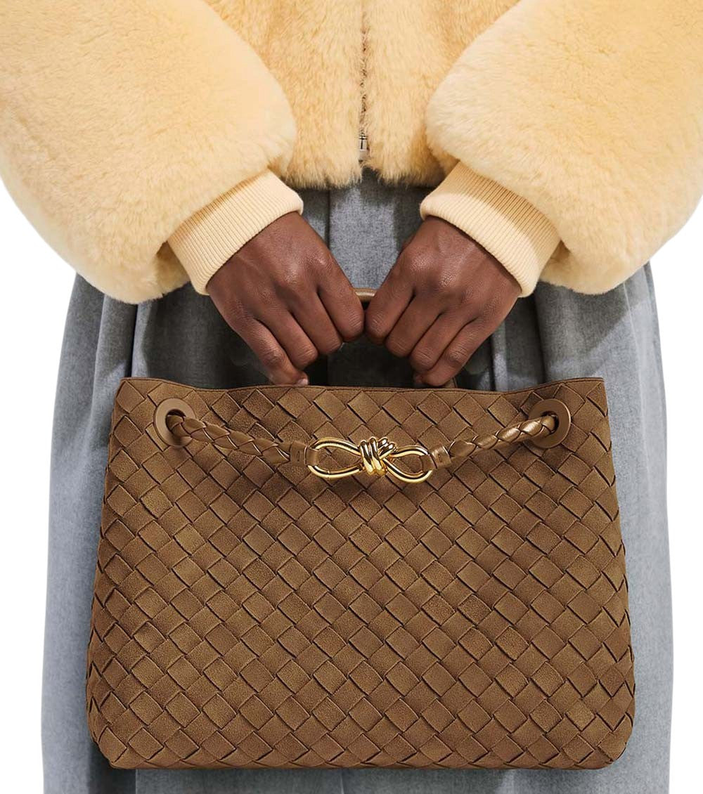 Dark Brown Andiamo Medium Satchel 4