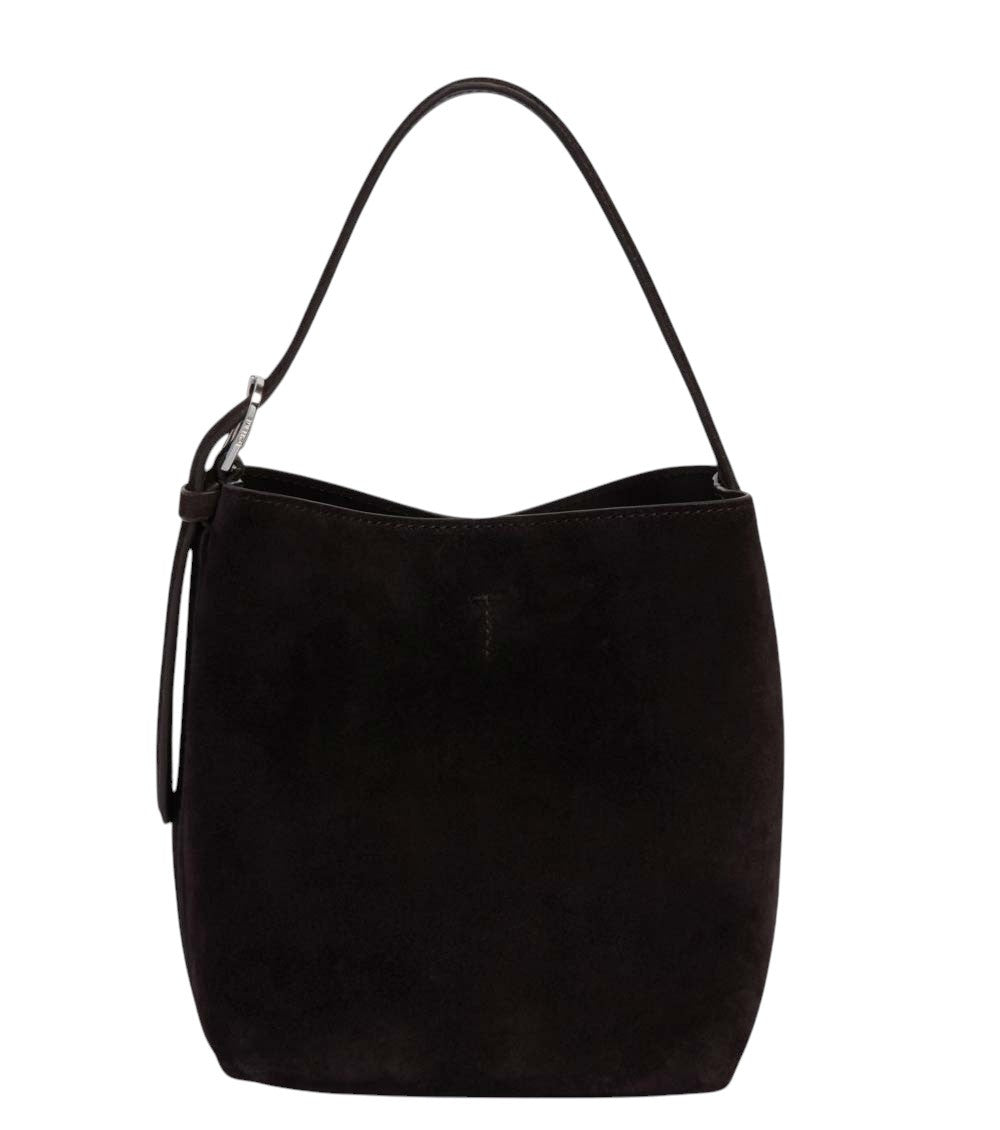 Dark Brown Belted Small Tote 1