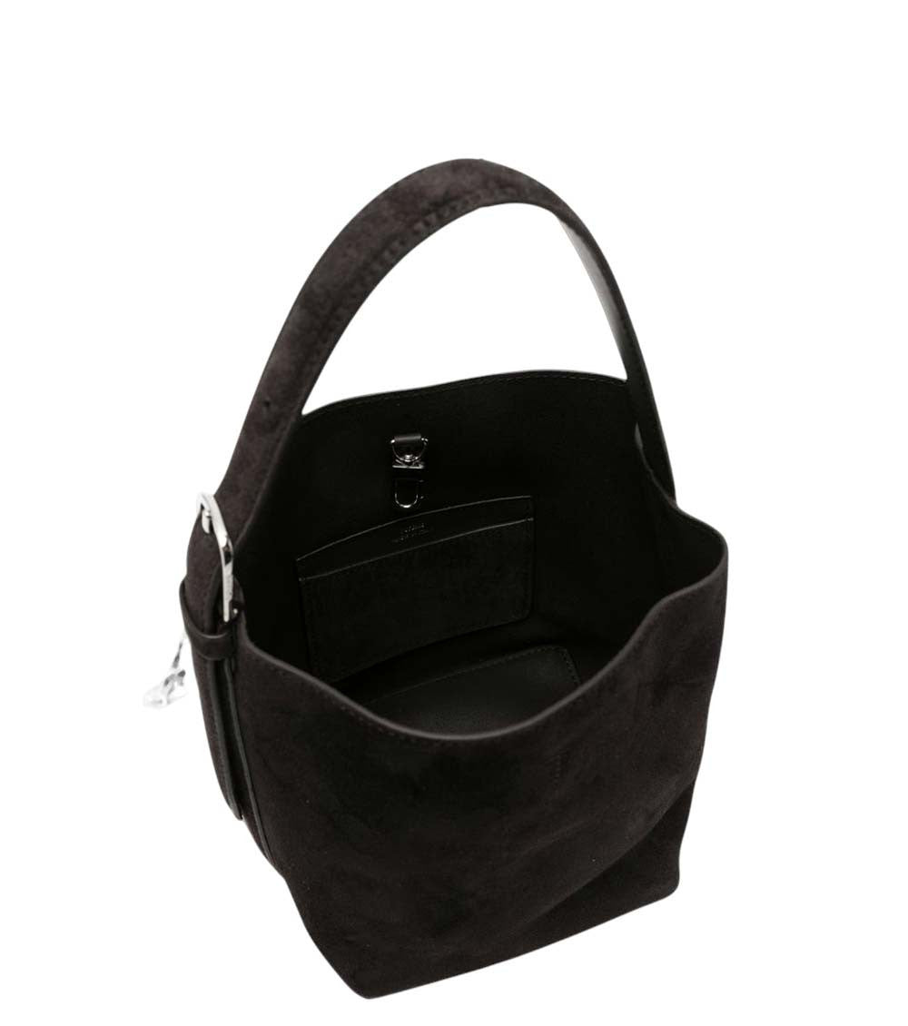 Dark Brown Belted Small Tote 4