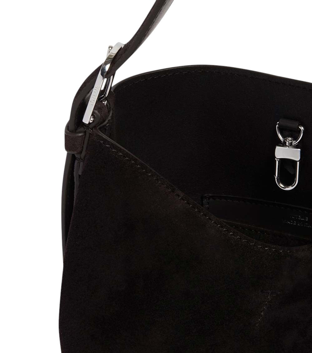 Dark Brown Belted Small Tote 5