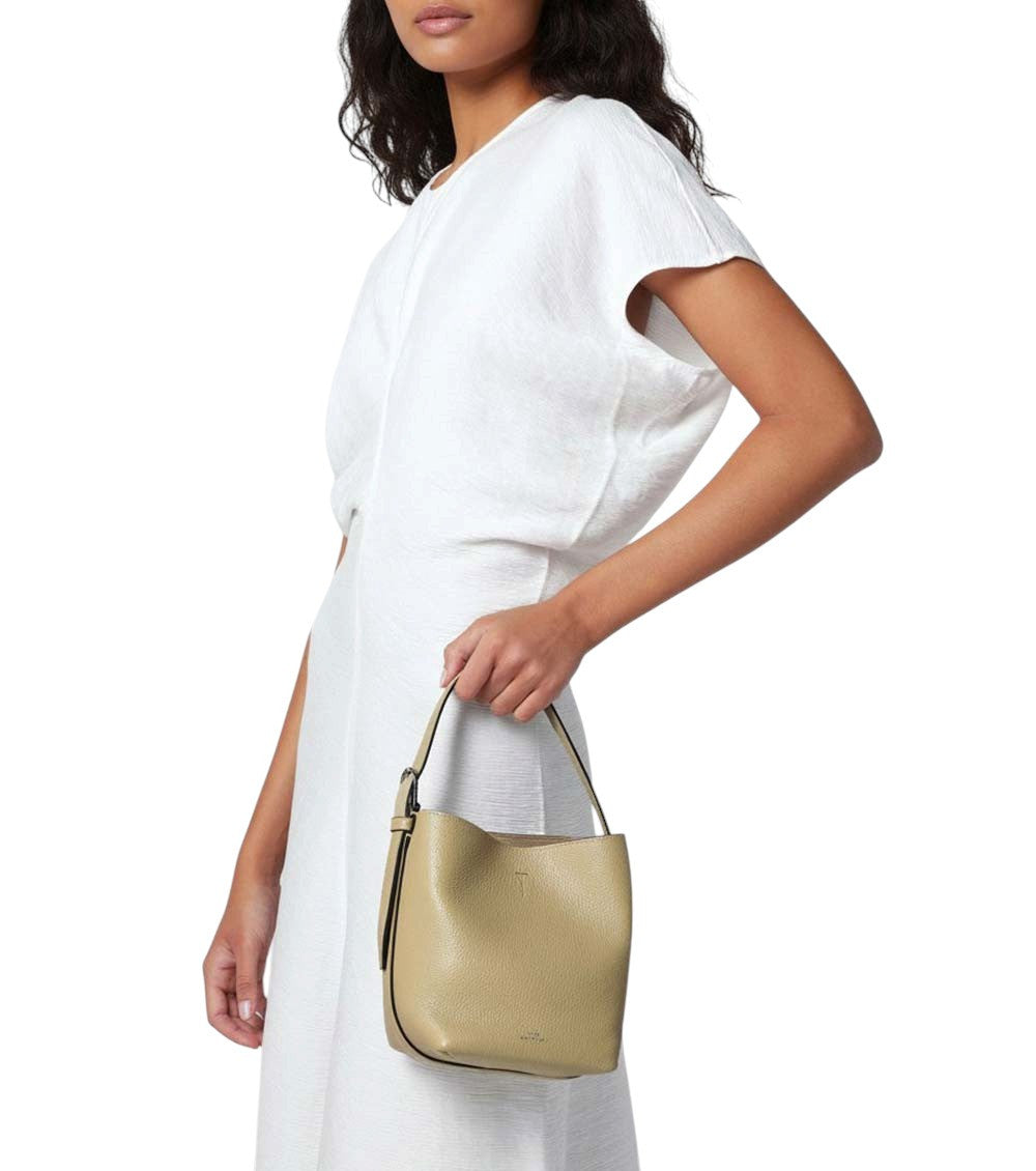 Beige Belted Small Tote 4