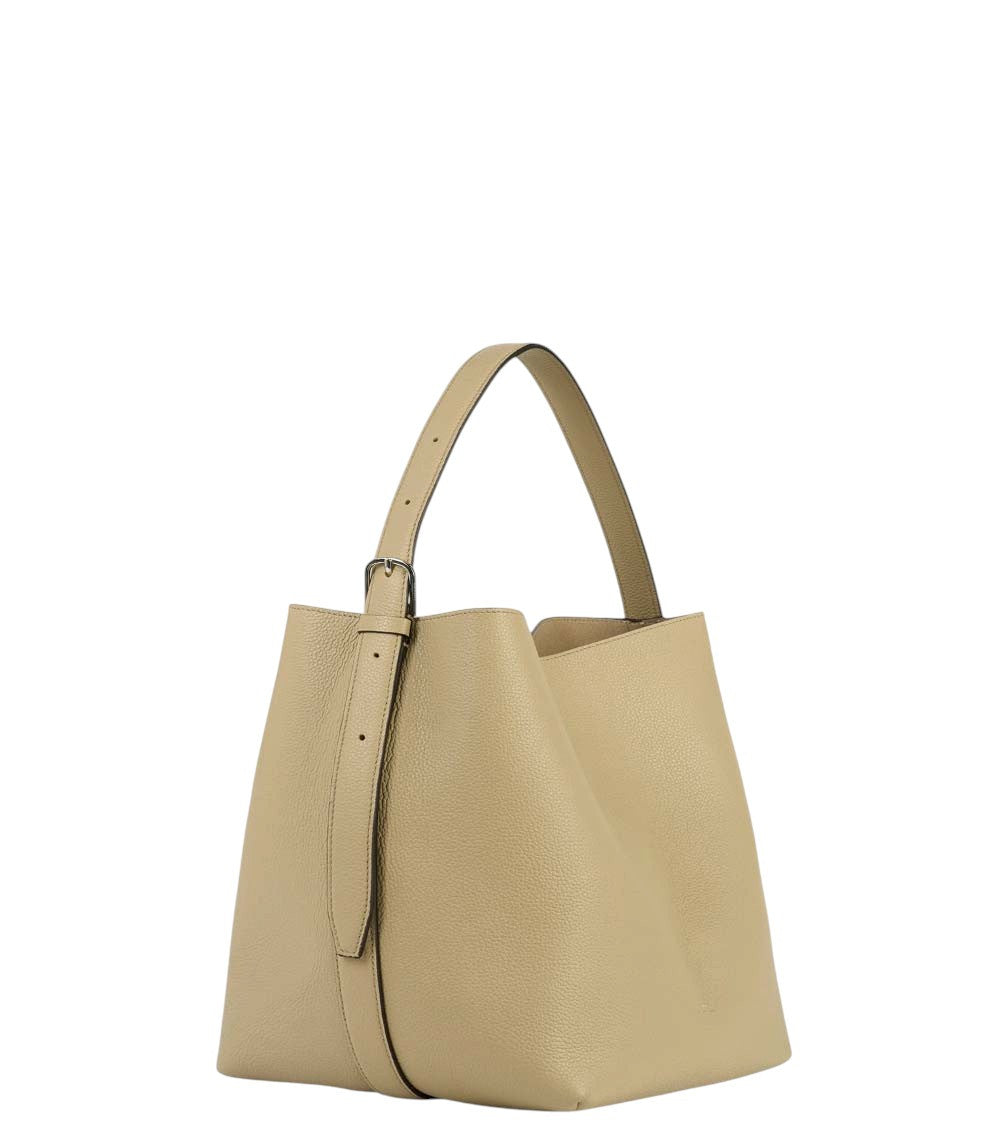 Beige Belted medium shoulder bag 2