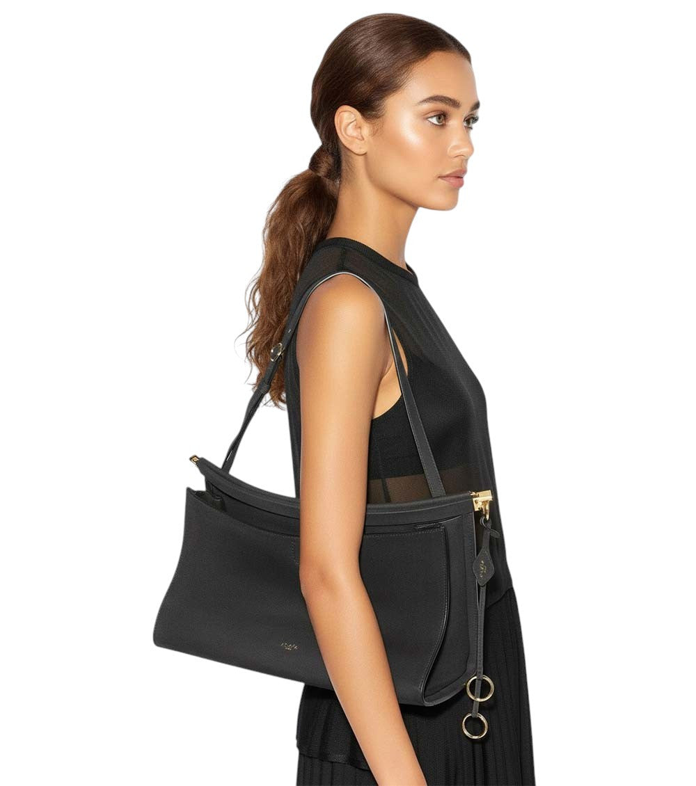Black Le Click East West Large Shoulder Bag 5