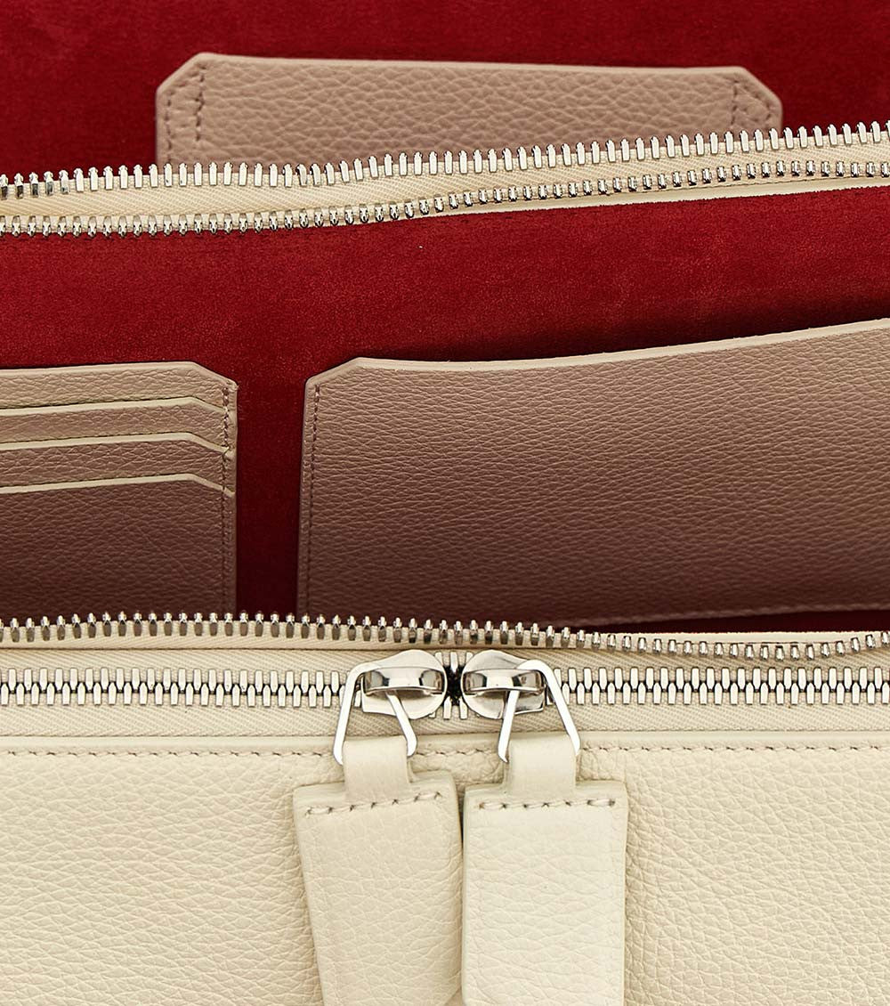 Beige L'Altra Di Milano Large Shoulder Bag 4