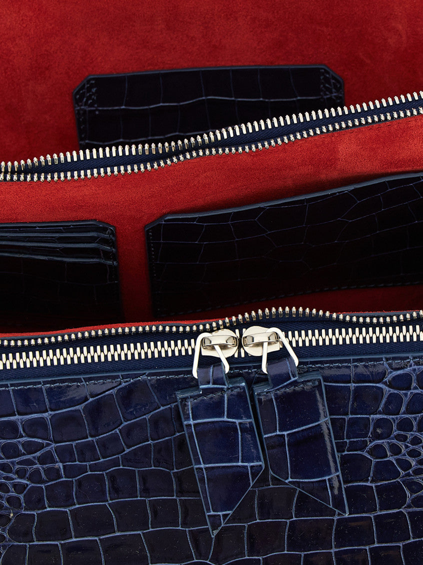 Blue L'altra Di Milano Large Shoulder Bag 3
