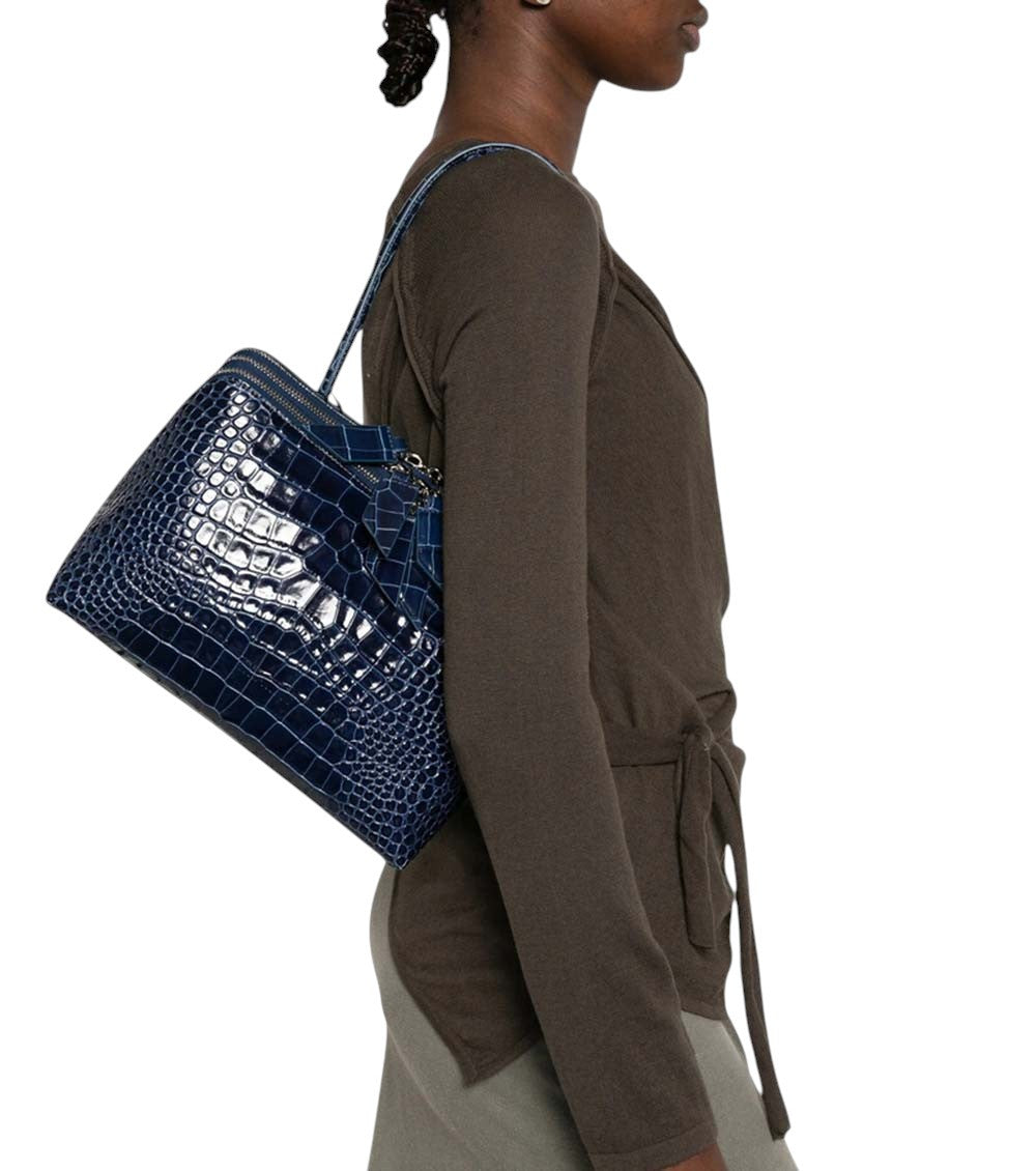Blue L'altra Di Milano Large Shoulder Bag 5