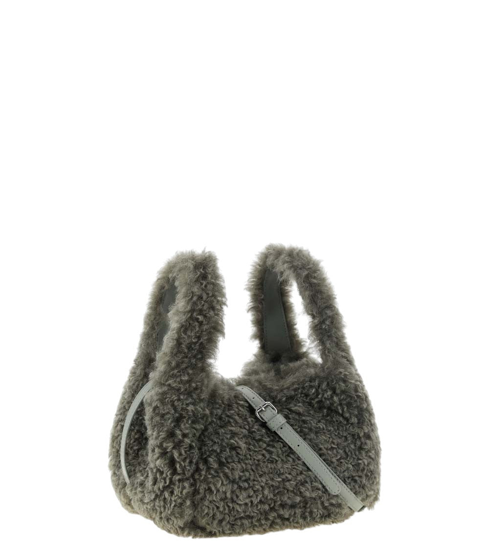 Grey Logo Double Small Shoulder Bag 2