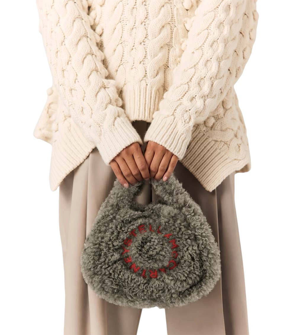 Grey Logo Double Small Shoulder Bag 5
