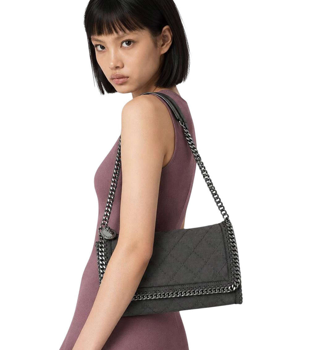 Grey Falabella Large Messenger Bag 5