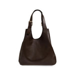 Brown Solid Large Tote 1
