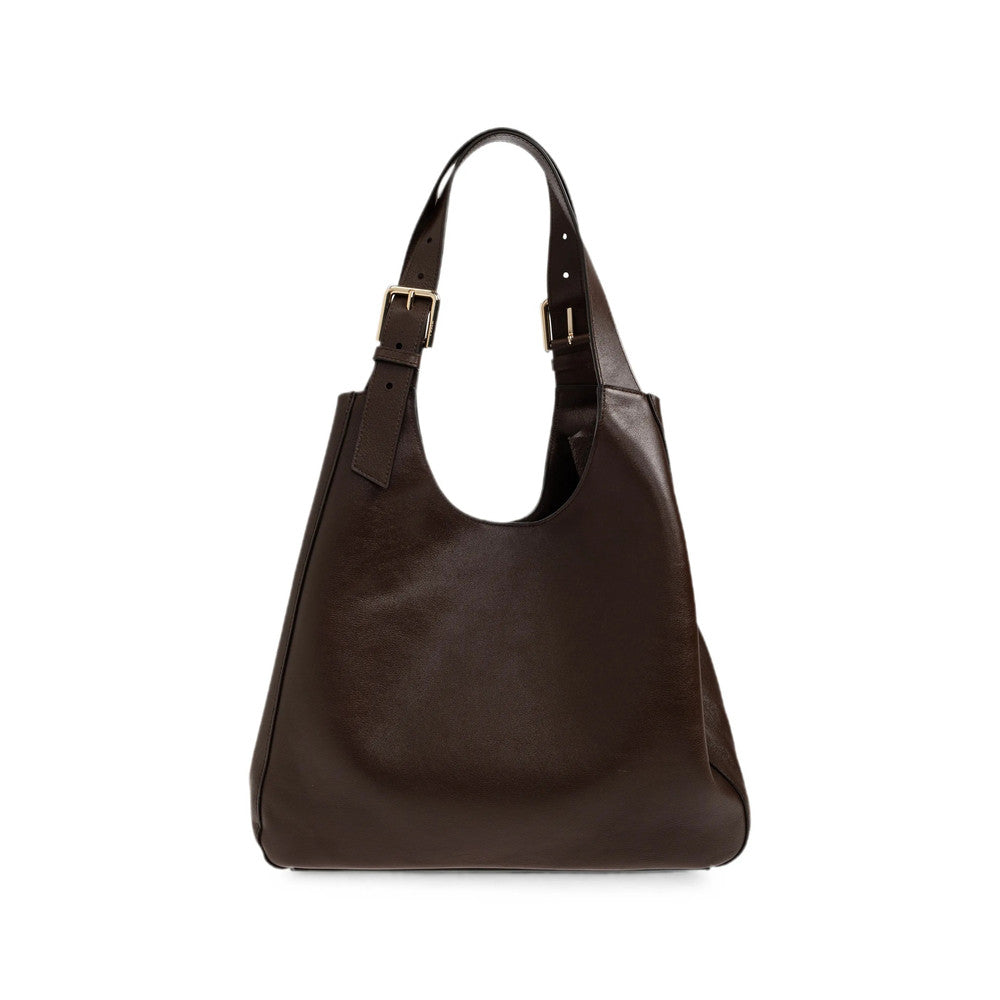 Brown Solid Large Tote 2