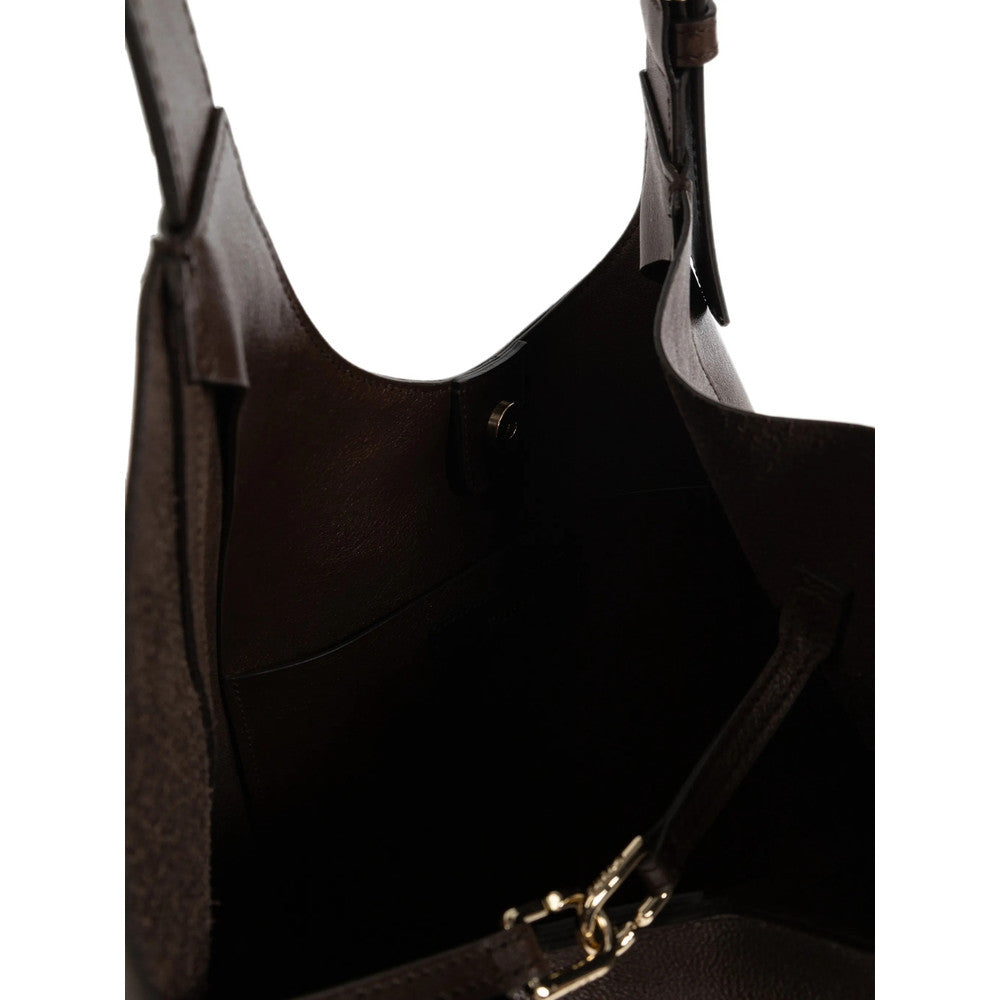 Brown Solid Large Tote 4