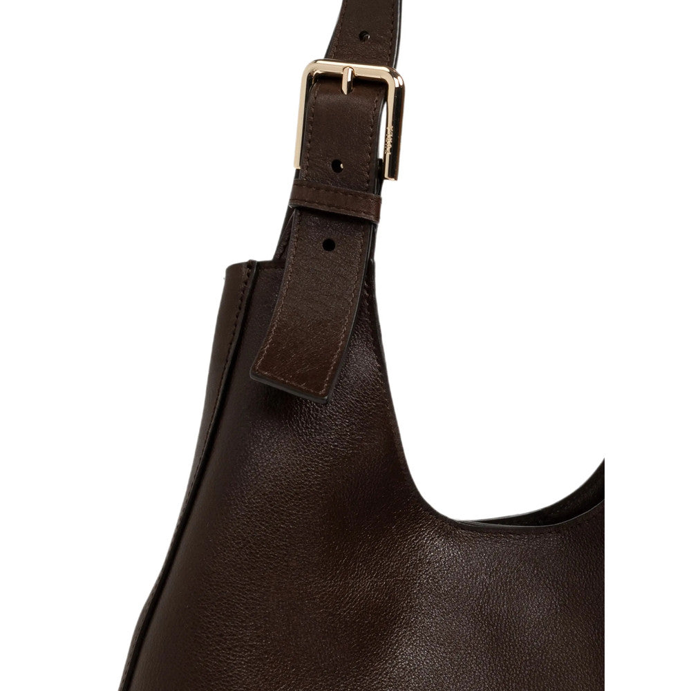 Brown Solid Large Tote 5