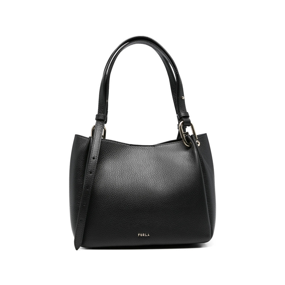 Black Logo Large Shoulder Bag 1