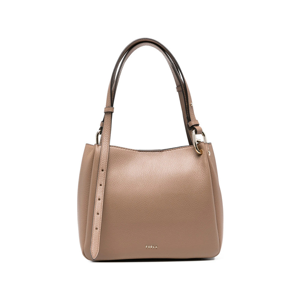 Brown Logo Large Shoulder Bag 1