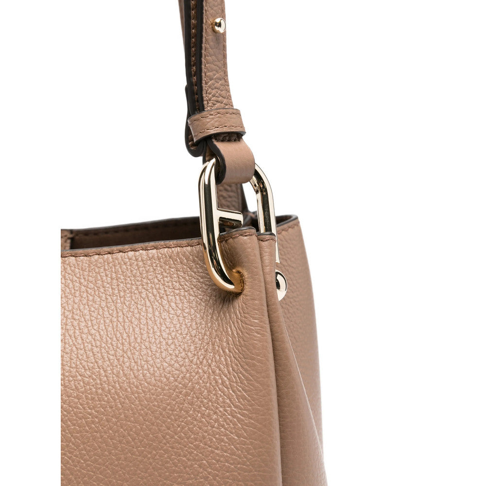 Brown Logo Large Shoulder Bag 4