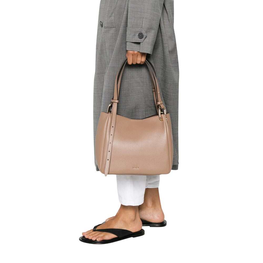 Brown Logo Large Shoulder Bag 5
