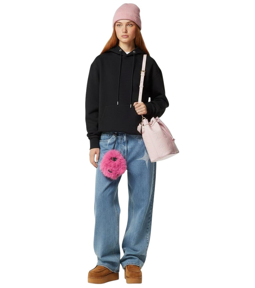 Pink Dessau Medium Bucket Bag 5