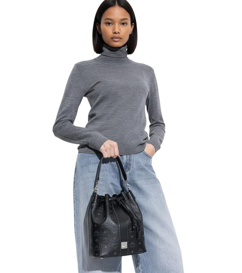 Black Dessau Medium Bucket Bag 5