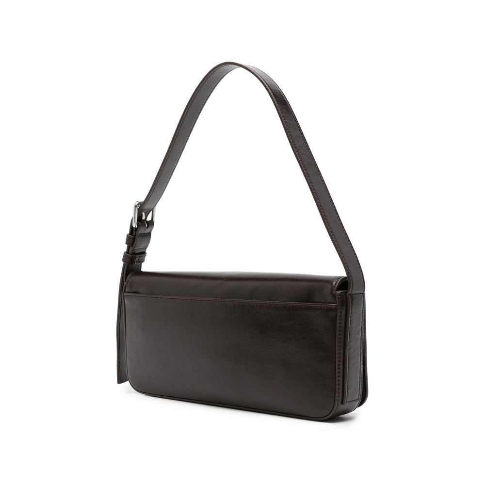 Brown Punch Flap Medium Shoulder Bag 2