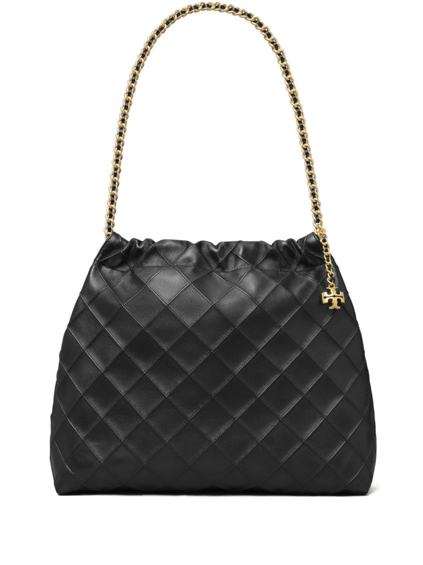 Black Fleming Leather Hobo 1