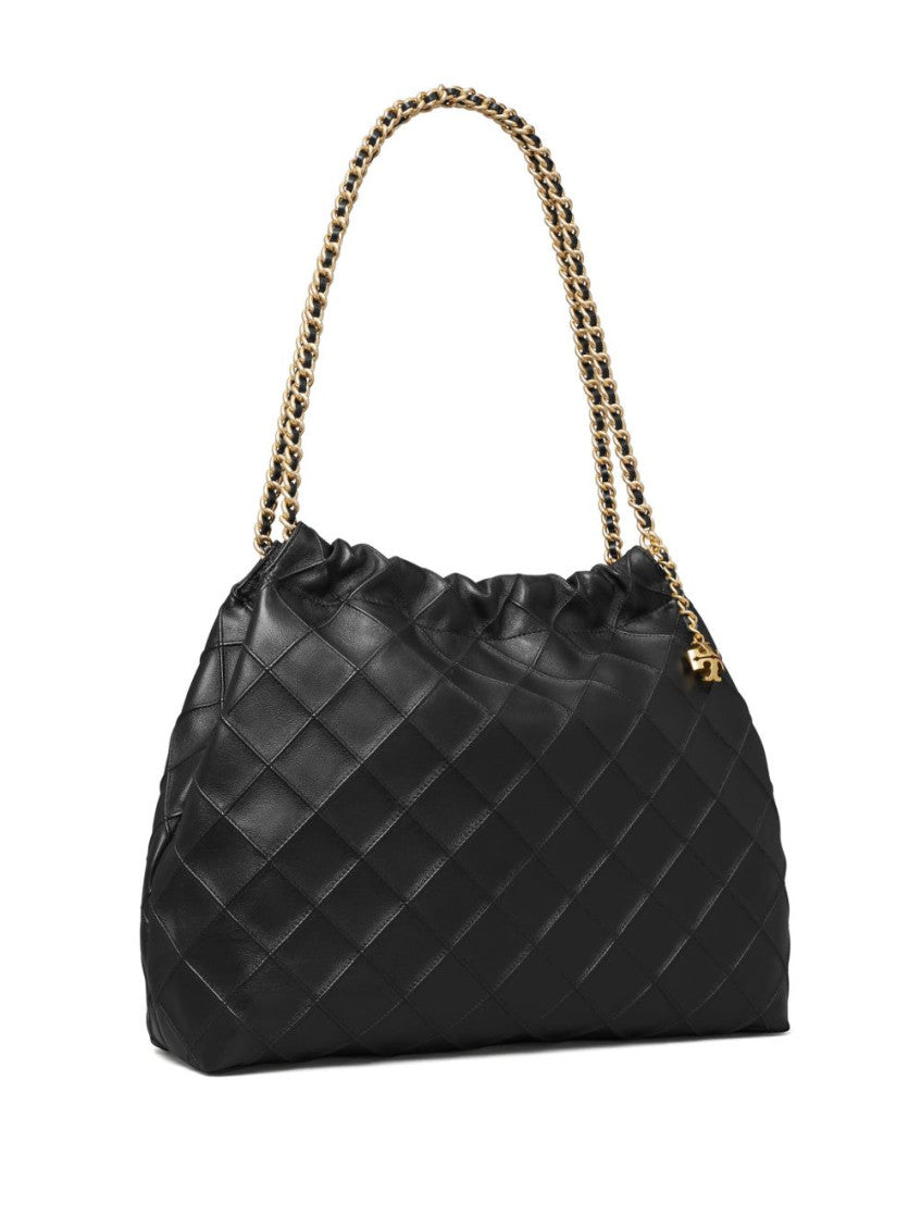 Black Fleming Leather Hobo 3