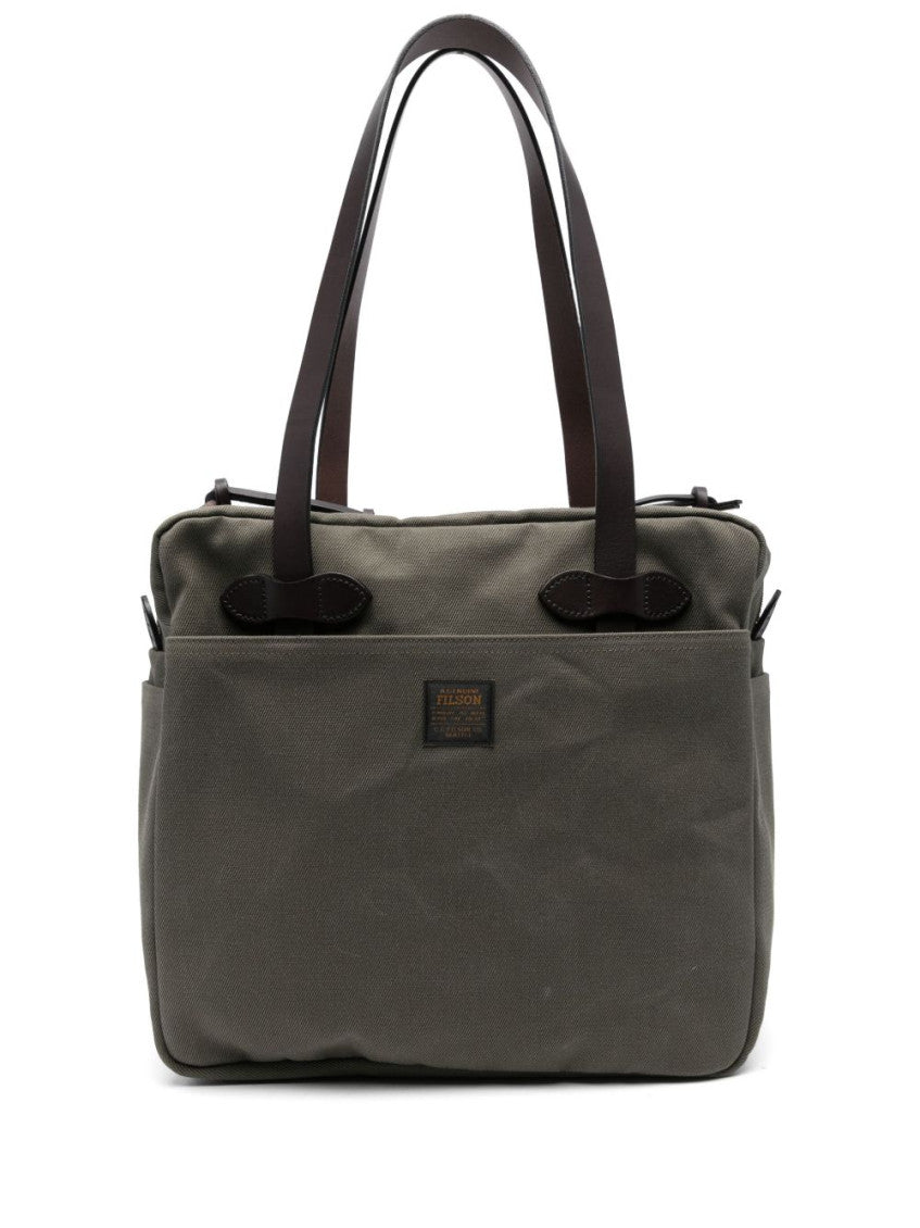 Olive rugged twill tote 1